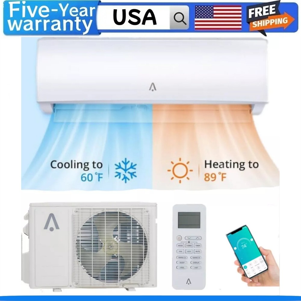 36K BTU Ductless Mini Split AC Inverter System with 36000 BTU Cooling
