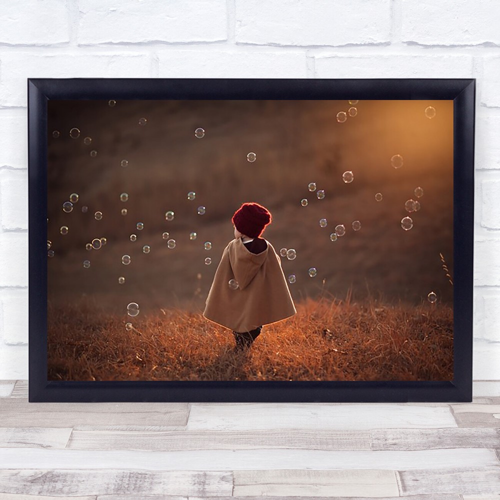 Symphony Soap Bubbles Bubble Cape Cloak Hood Wall Art Print