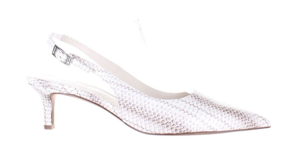 Franco Sarto Womens Kate Beige Slingback Heels Size 7 7821372