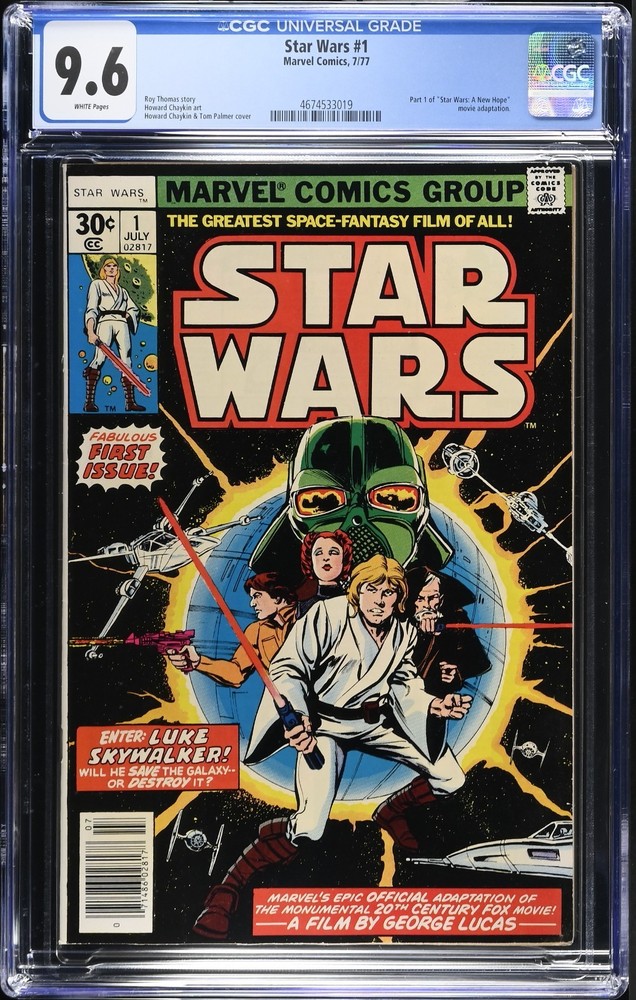Star Wars #1 CGC 9.6 Incredible Looking Book! 1977 A New Hope Adaptation