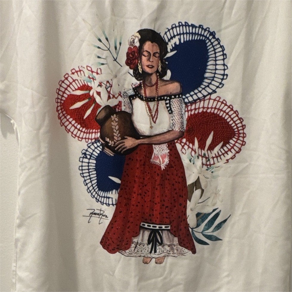 ARTEMERA Womens G White Frida Kahlo Graphic Print Crew Neck Short Sleeve T-Shirt