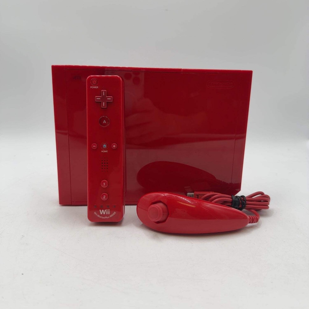 Nintendo Wii Console Gaming System RVL-001 Red