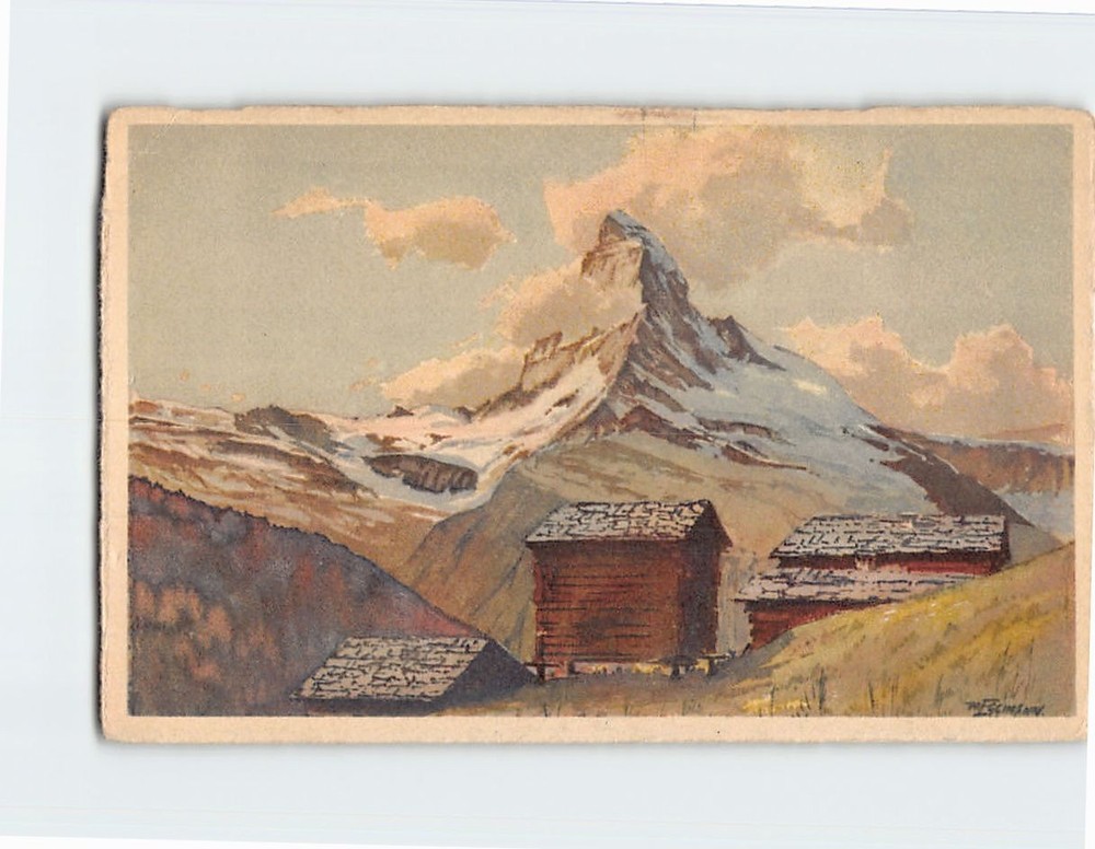 Postcard Matterhorn Le Cervin Switzerland
