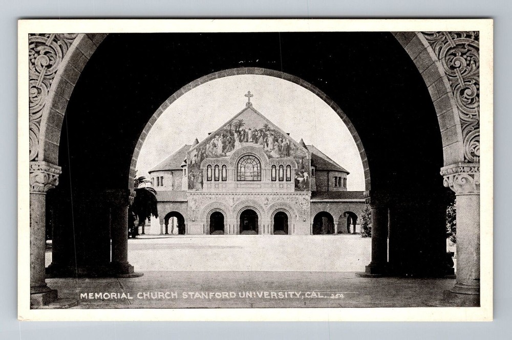 Stanford CA-California, Memorial Church, University, Vintage Postcard