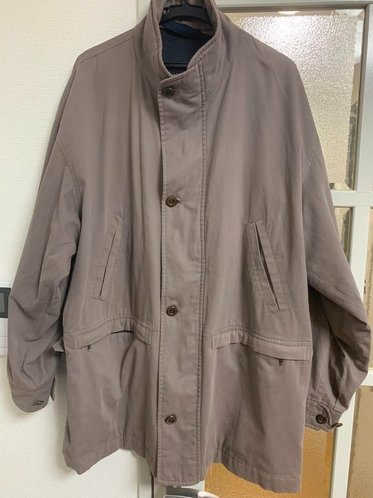 Burberrys Half Coat Blouson Jacket Outer Brown Cotton Pockets Men Size M Used