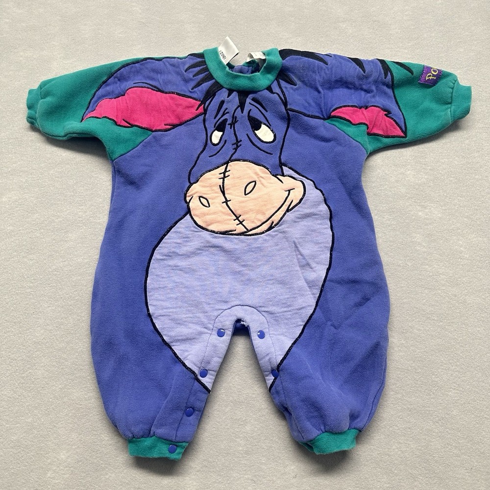Disney Jumpsuit Size 12 Months Vintage 90s Eeyore Romper Disney Store One Piece