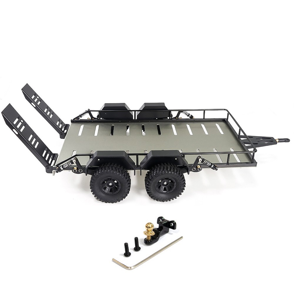 Aluminum Grey Trailer Kit for Traxxas TRX4M 1/18 RC Car & Buggy Accessories