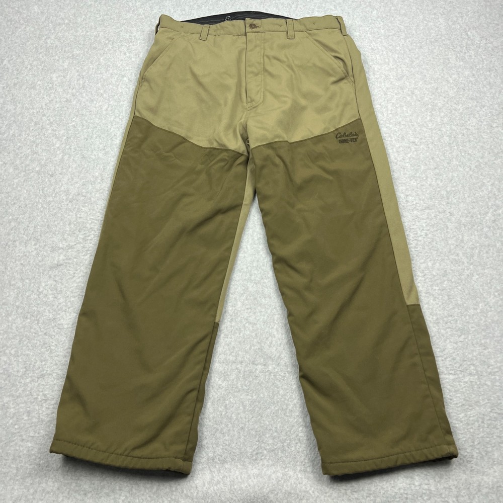 Cabelas Gore-Tex Pants Men’s 34 Reg Brown Briar Brush Guard Canvas Hunting