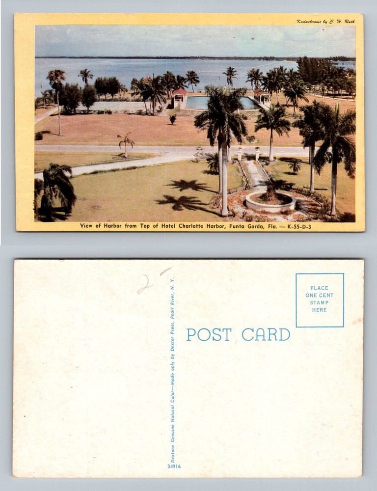 Punta Gorda, FL-Florida, View From The Hotel Charlotte Harbor Vintage Postcard