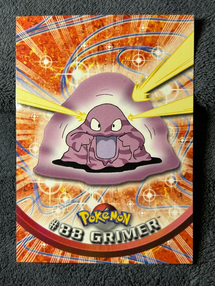 Tarjeta Topps Pokémon Grimer #88 Edición Animación TV No Holo De Colección TCG LP