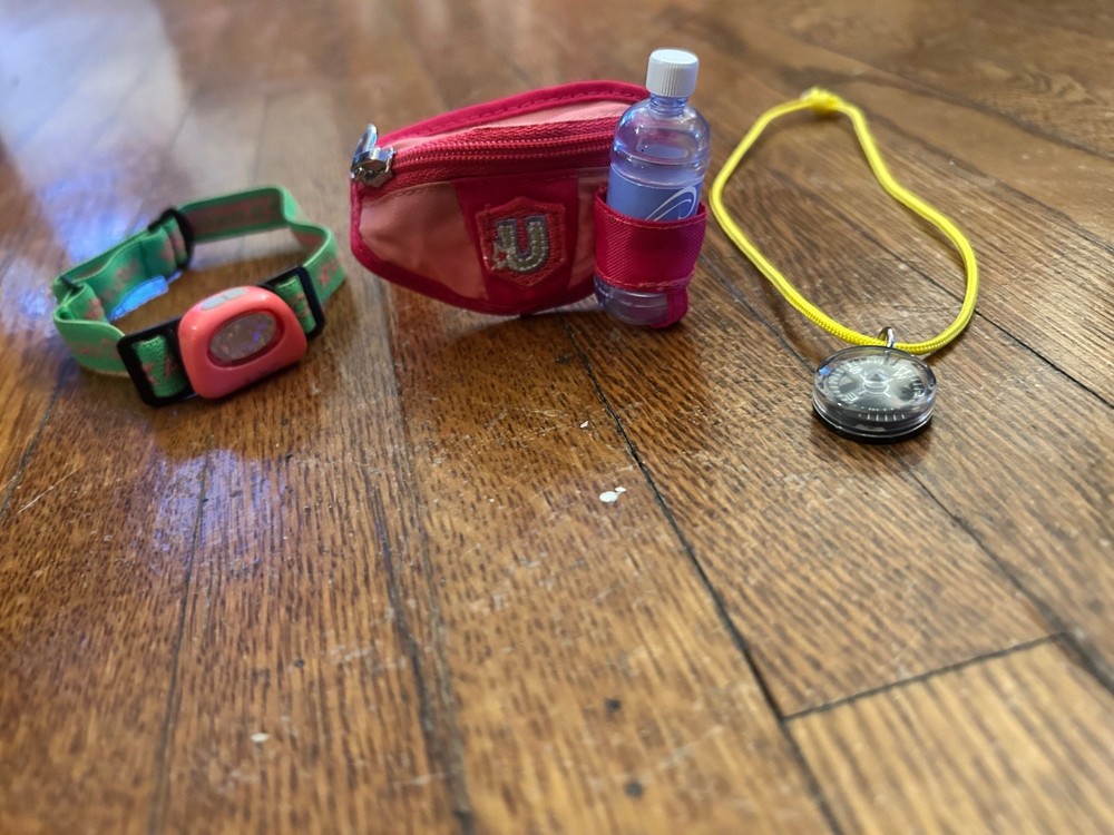 American Girl Hiking Set - Accessories Fanny Pack Compass Headlamp and Jacket