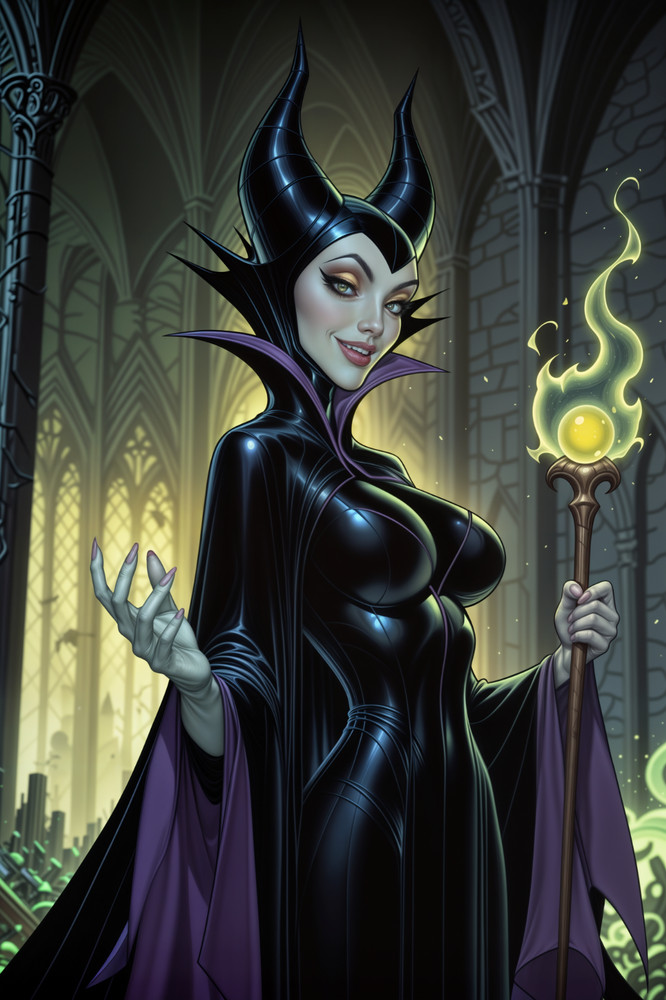 CLASSIC MALEFICENT Fine Art Print 13x19 Limited 1 of 30 Princess Sleeping Beauty