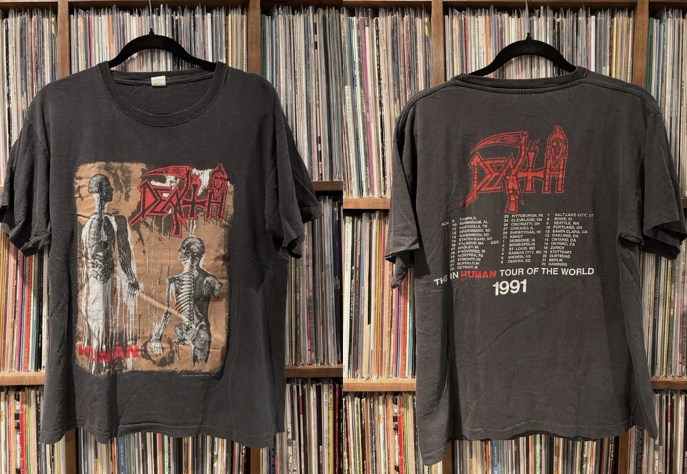 True Vintage DEATH 1991 Tour Shirt Heavy Metal Slayer 90’s Human Single Stitch