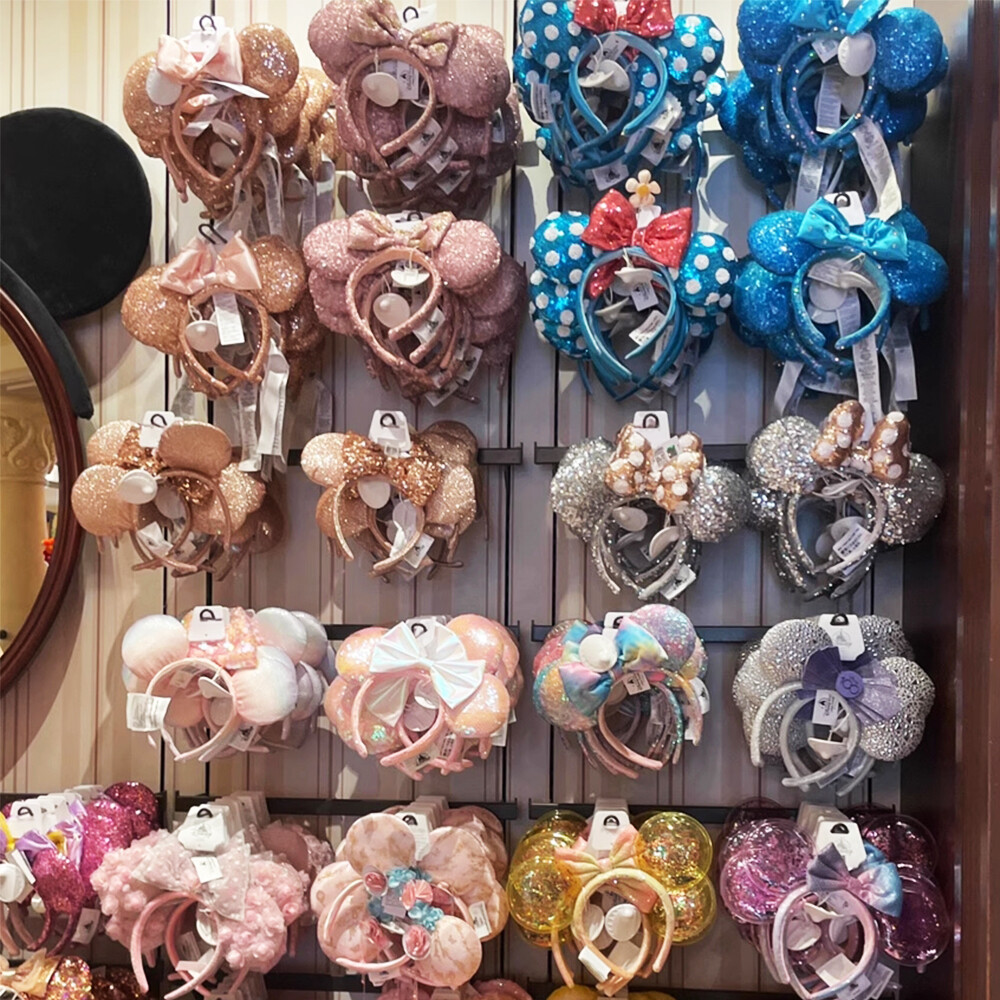 200+ Styles Disney Parks Loungefly Sequin Minnie Ears Headband Magical Bow US
