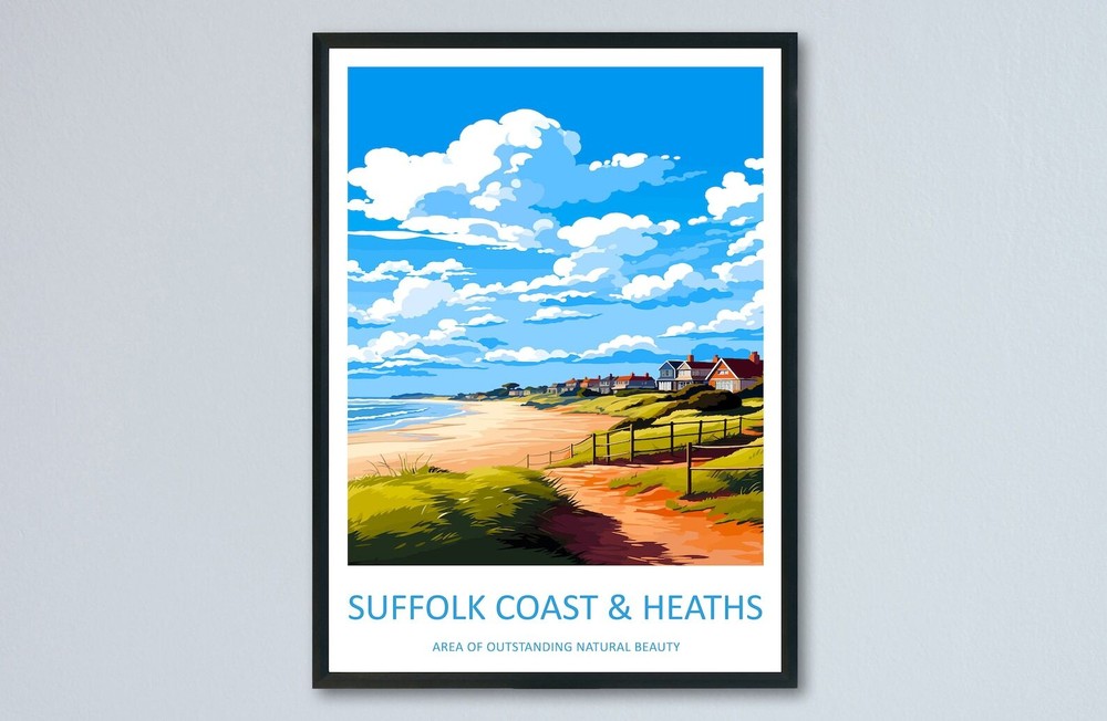 Suffolk Coast Heaths Travel Print Wall Art Suffolk Coast Heaths Wall Hanging