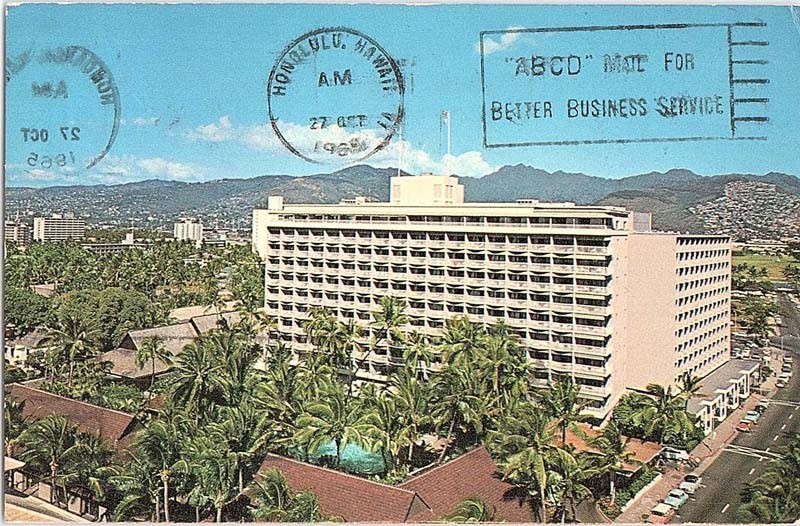 Postcard HOTEL SCENE Honolulu Hawaii HI m/09 AI9727