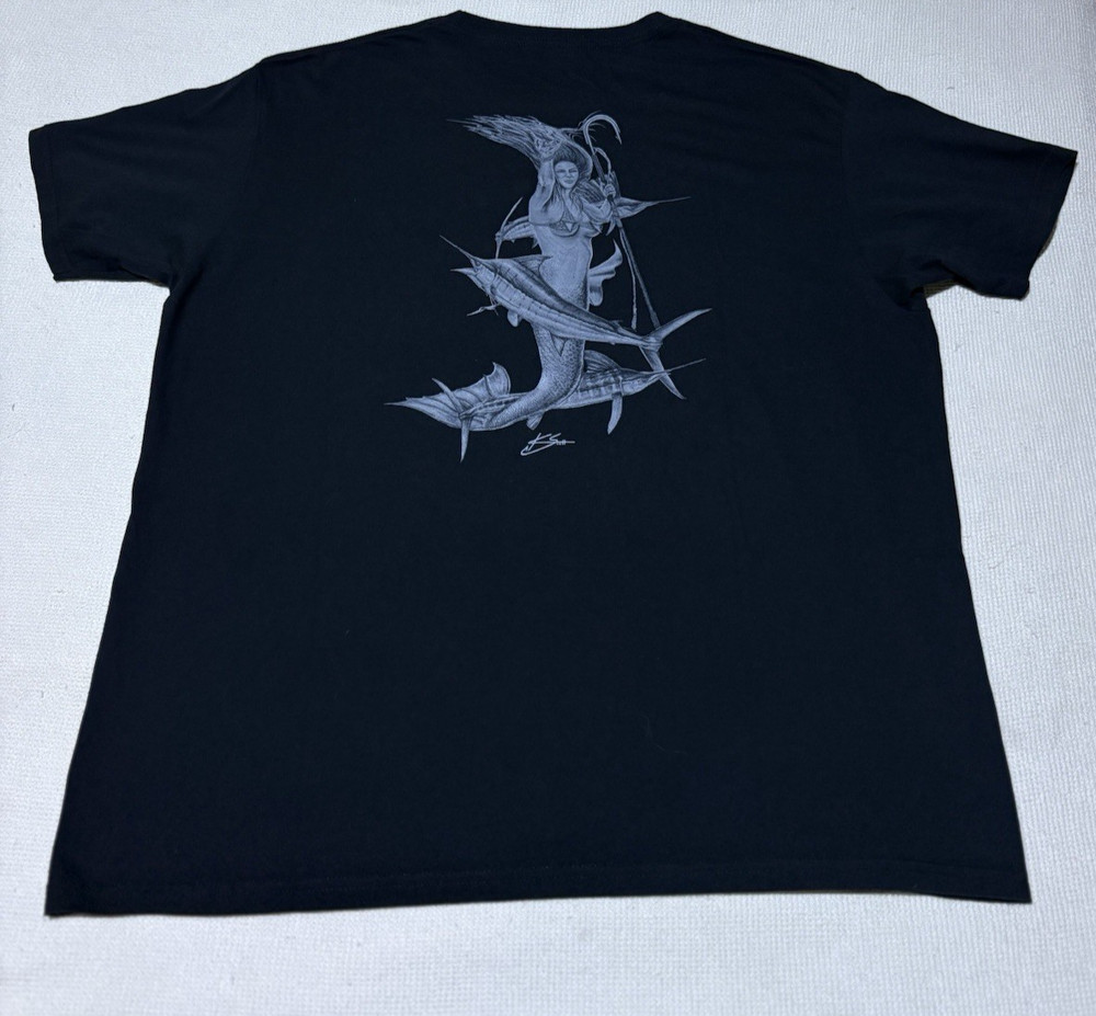 Huk Shirt Mens 2XL Black Logo Graphic Print Short Sleeve Crew Neck