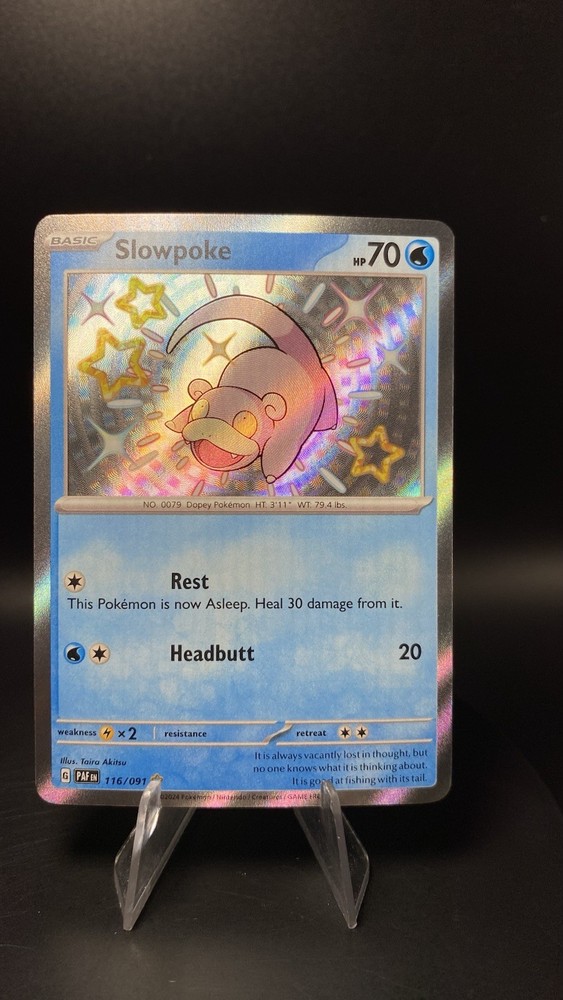 Pokemon TCG-Slowpoke 116/091 Paldean Fates Baby Shiny Rare