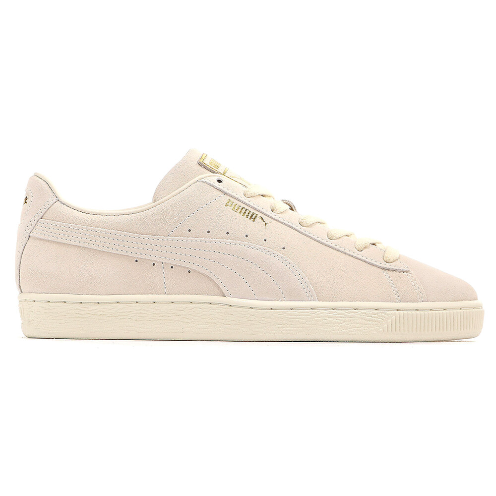 Puma Suede Mono Classic Lace Up  Mens Off White Sneakers Casual Shoes 38192104