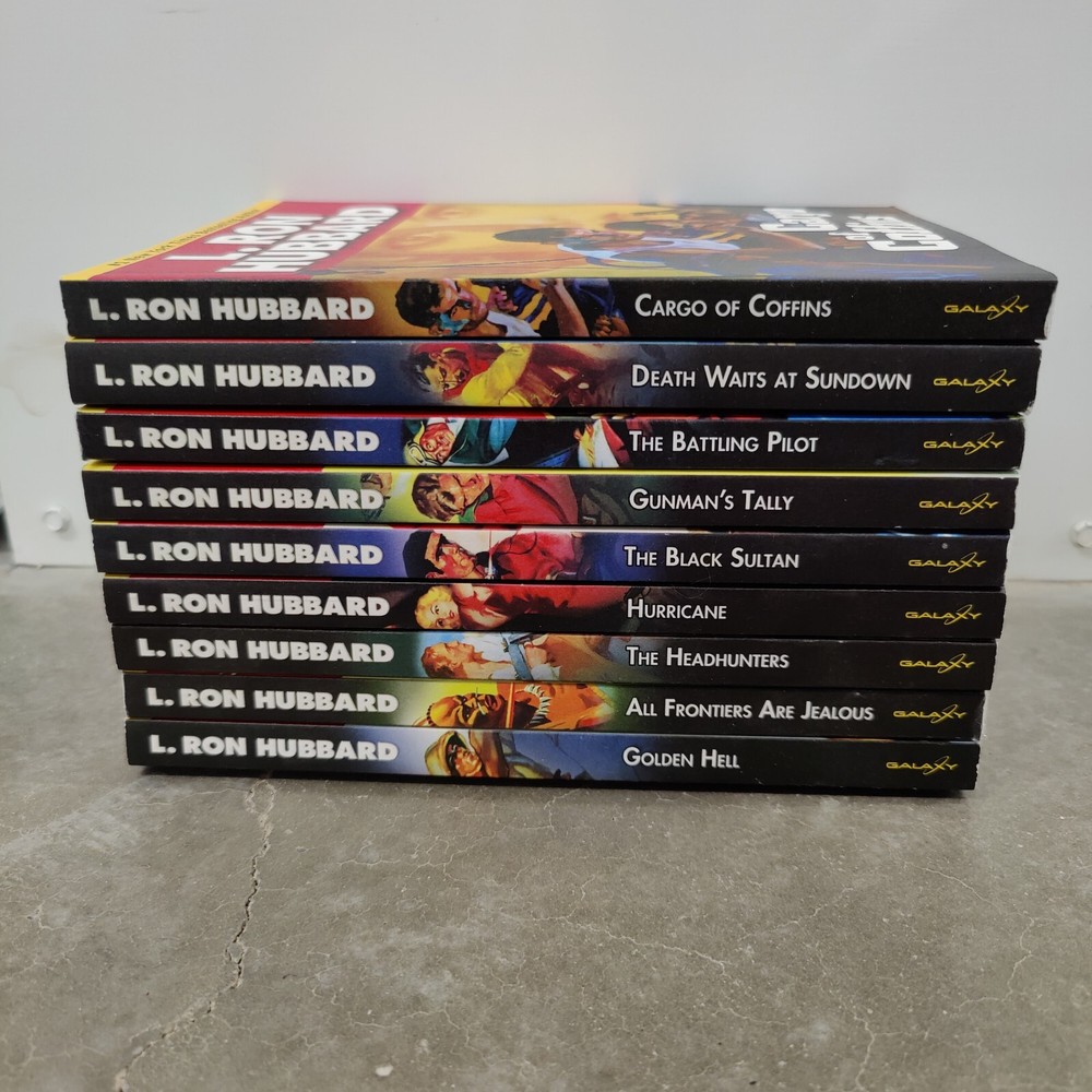 Lot of 9 L. Ron Hubbard, Stories from the Golden Age, Hurricane - Galaxy Press