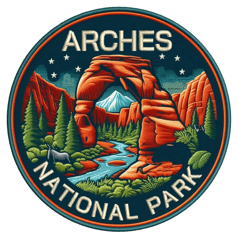 Arches National Park Patch Iron-on Iron-on Applique Nature Badge, Utah, Canyon