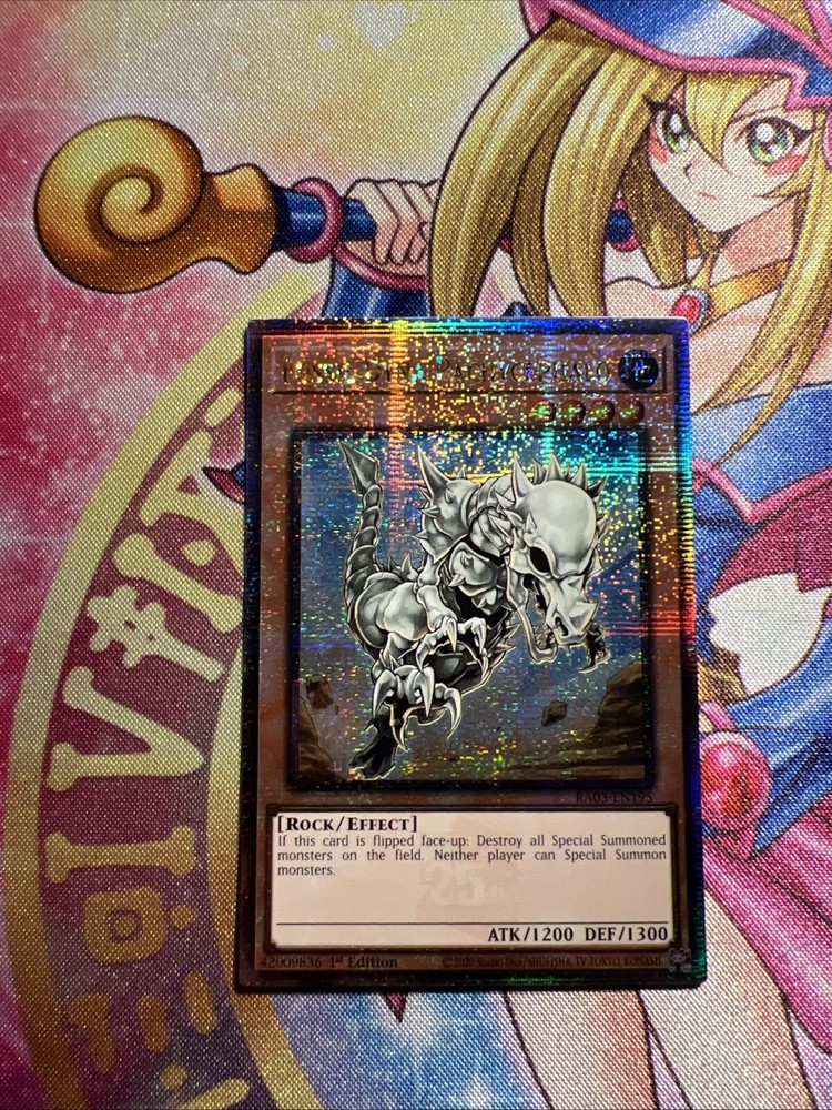 Fossil Dyna Pachycephalo 1st Edition Quarter Century Secret Rare RA03-EN195