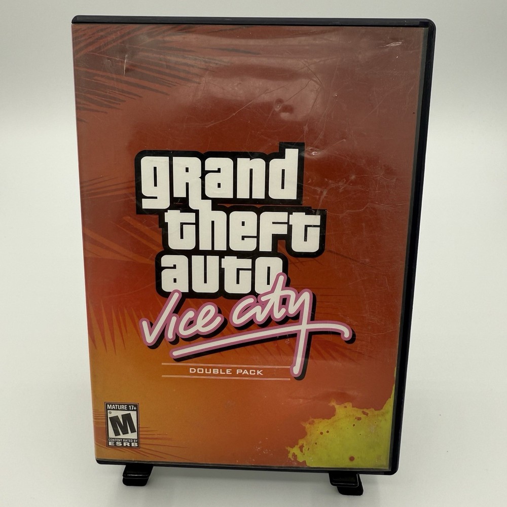 GTA Grand Theft Auto Vice City Double Pack w/ Manual PS2 PlayStation 2 - Working