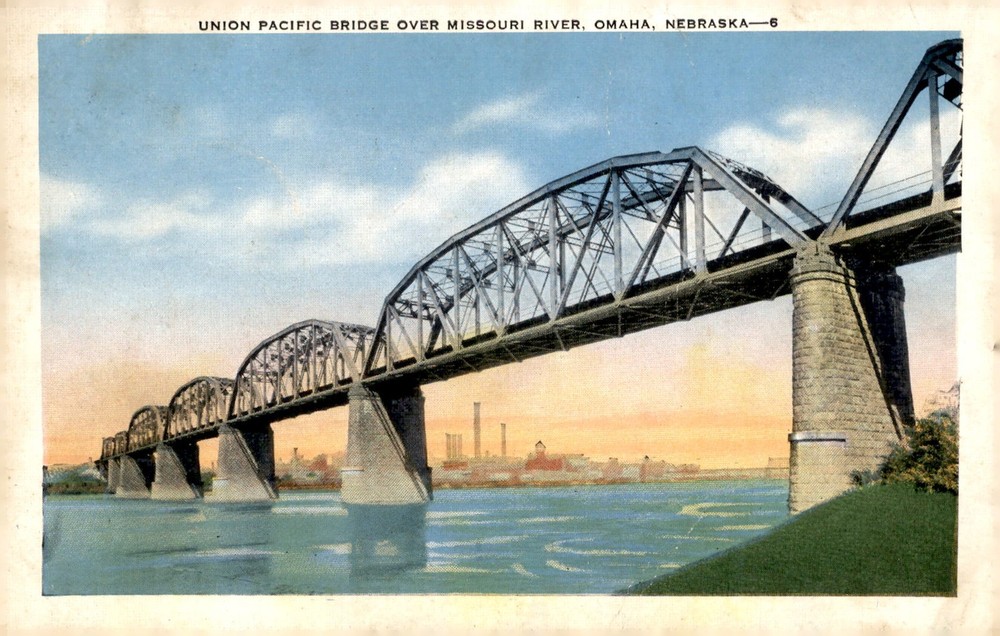 Union Pacific Bridge, Omaha, Nebraska Postcard