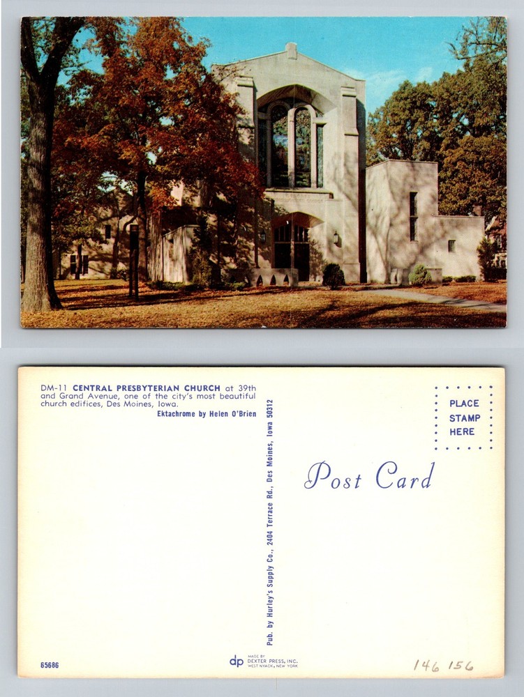 Des Moines, IA-Iowa, Central Presbyterian Church Grand Avenue Vintage Postcard
