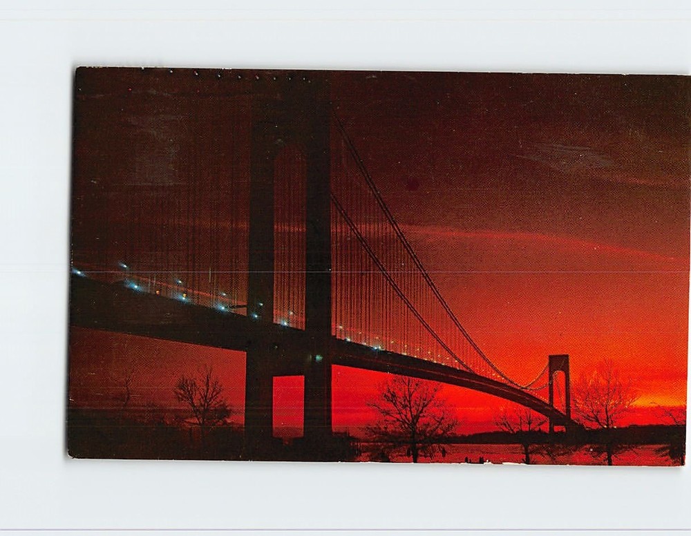 Postcard Verrazano-Narrows Bridge NYC New York City USA North America