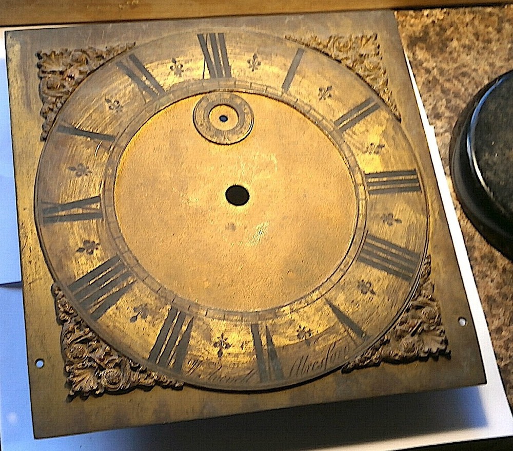 Antique C1780 Small Longcase Clock Dial Early English Design