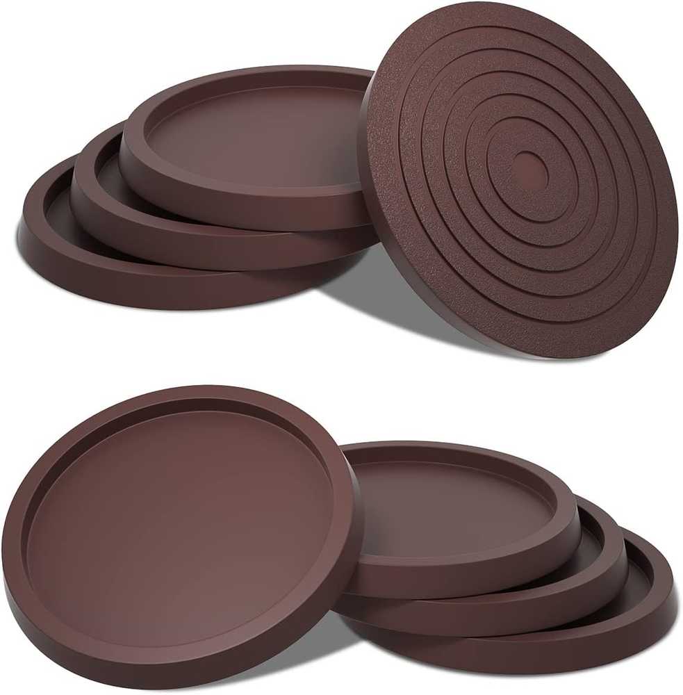 Furniture Coasters Non-Slip Bed Leg Pads round Rubber anti Sliding Caster Cups f