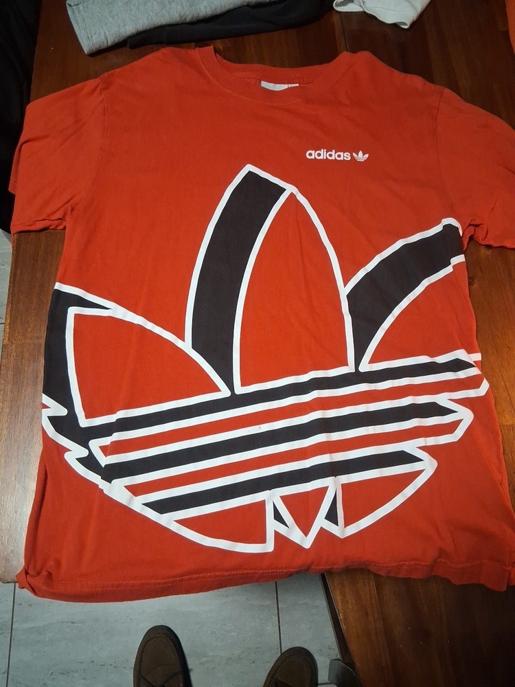 adidas mens t shirt size large Red