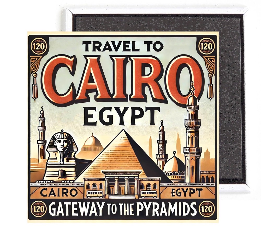 Cairo Egypt FRIDGE MAGNET travel poster souvenir