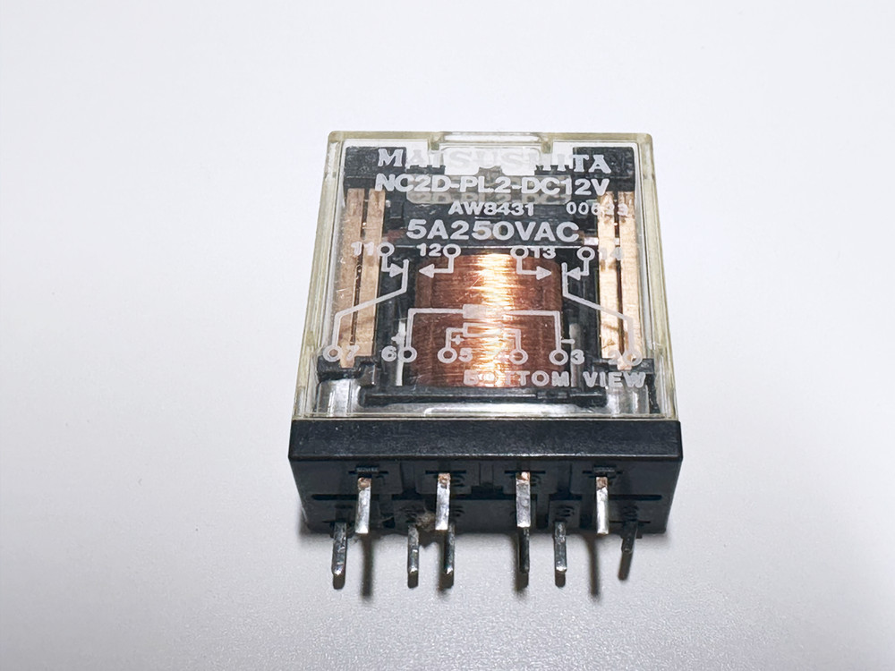 NC2D-PL2-DC12V Matsushita Power Relay 12VDC DPDT 5A 250VAC 10-Pin 2-Coil Latch