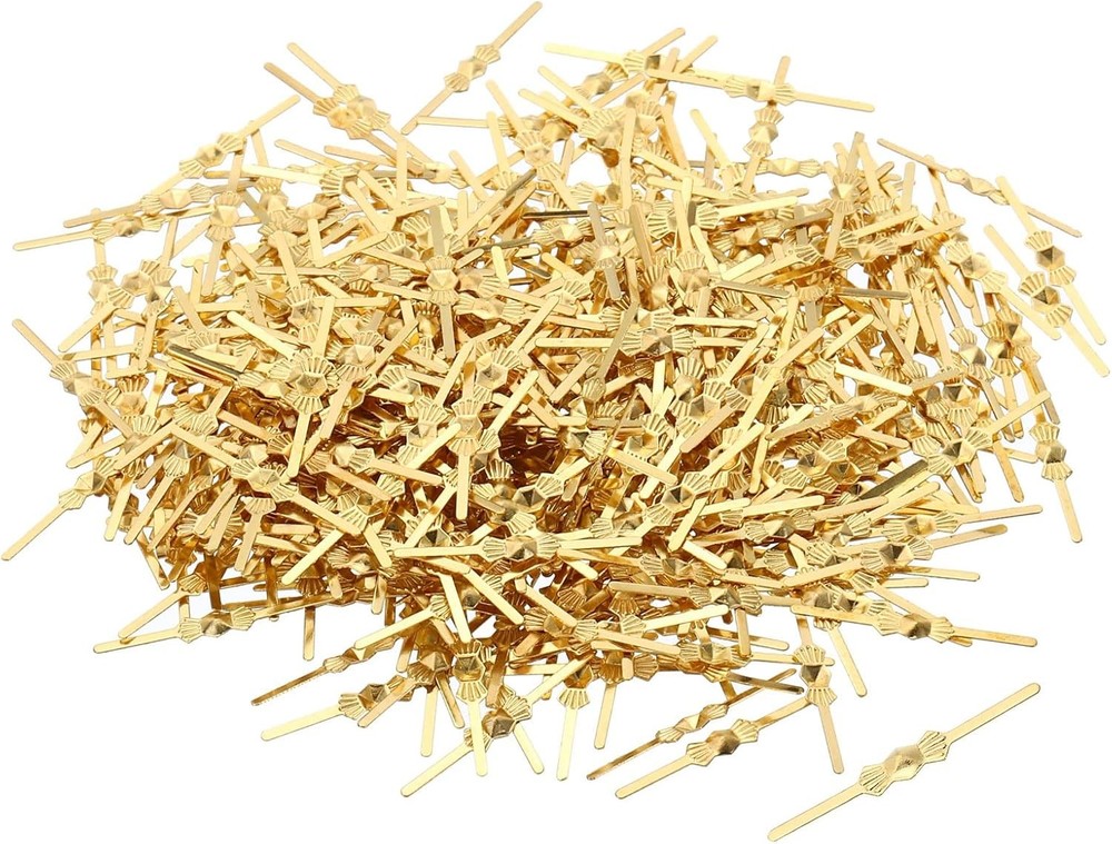 500-Pack Golden 25mm Chandelier Connector Clips Bowtie Pins