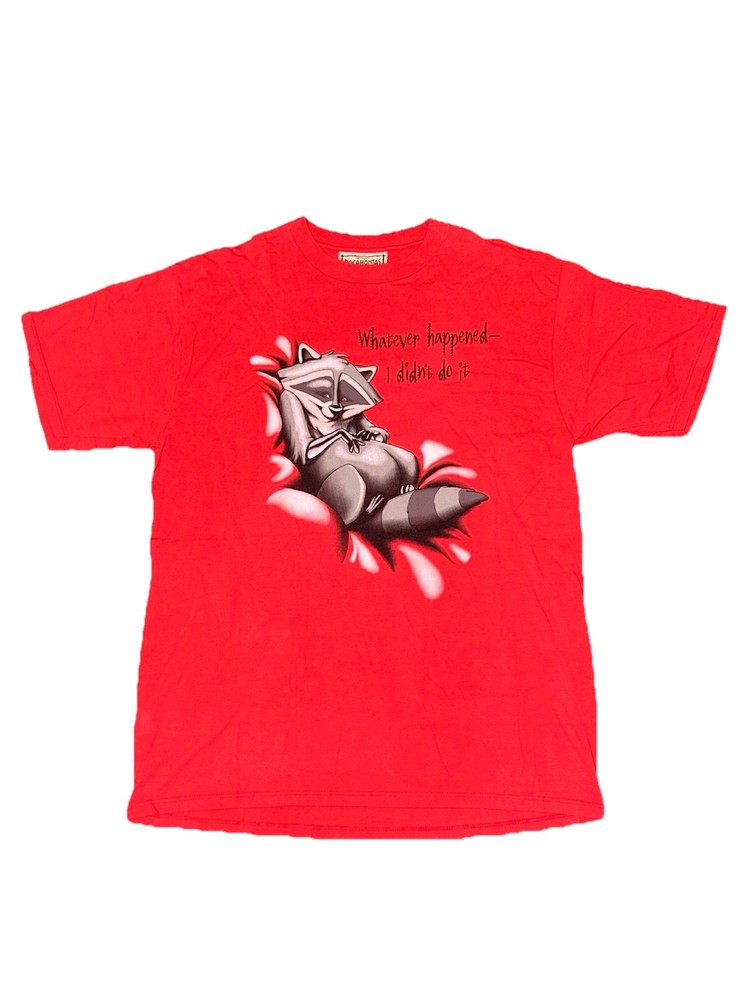 Vintage 90s Disney Pocahontas Meeko Shirt Mens Size Large/XL Made In USA