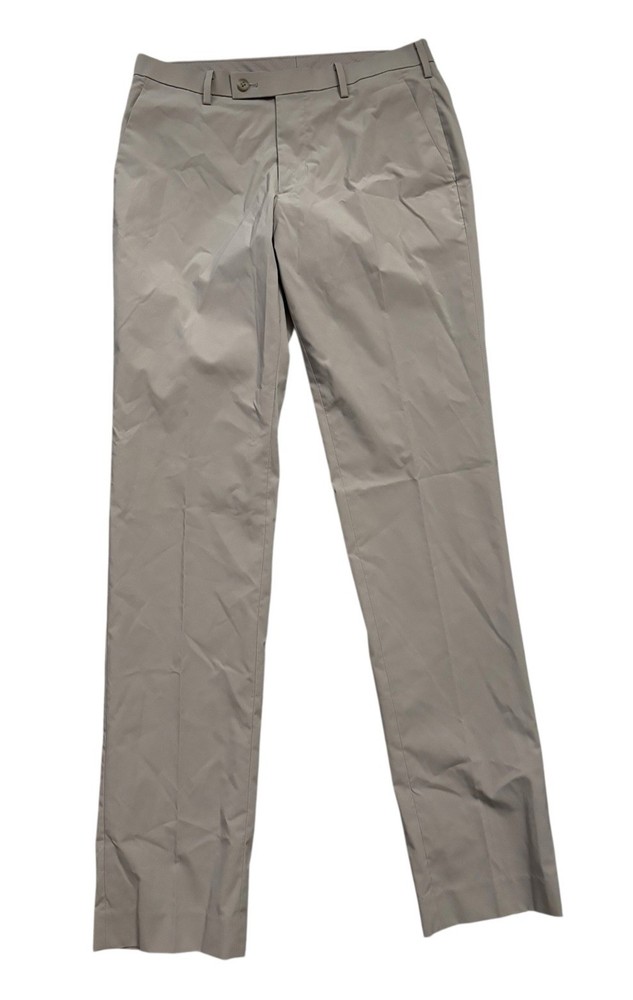 Uniqlo Pants Mens Size 30x34 Long Beige Dress Pants Slim Straight Light Summer