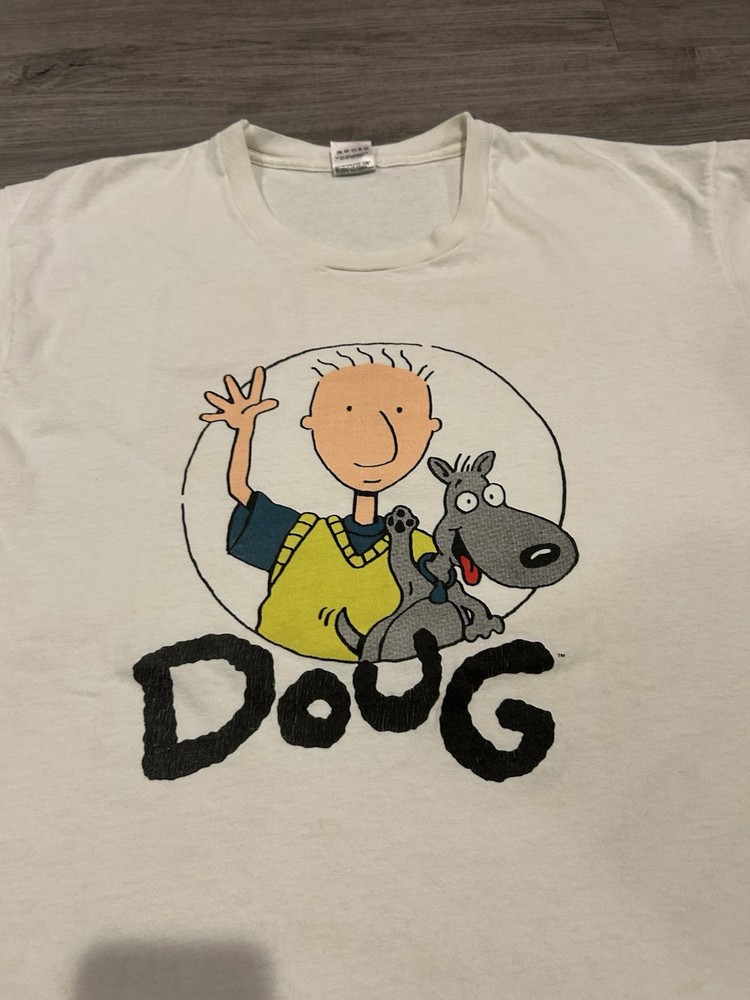 Grail Vintage 1991 Doug Nickelodeon Cartoon Promo T-Shirt Size XL Rare