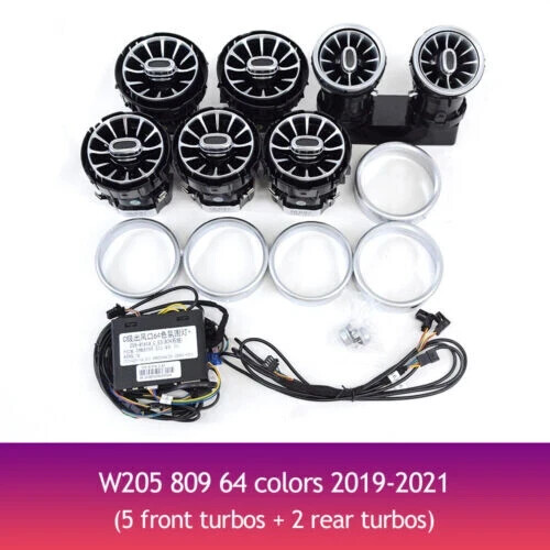 For Mercedes Benz C Class W205 GLC X253 Air Vent LED Ambient Light Kit 2019-2021