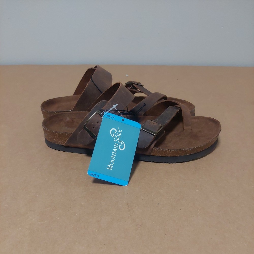 Mountain Sole Leather Sandal Brown NWT size 9