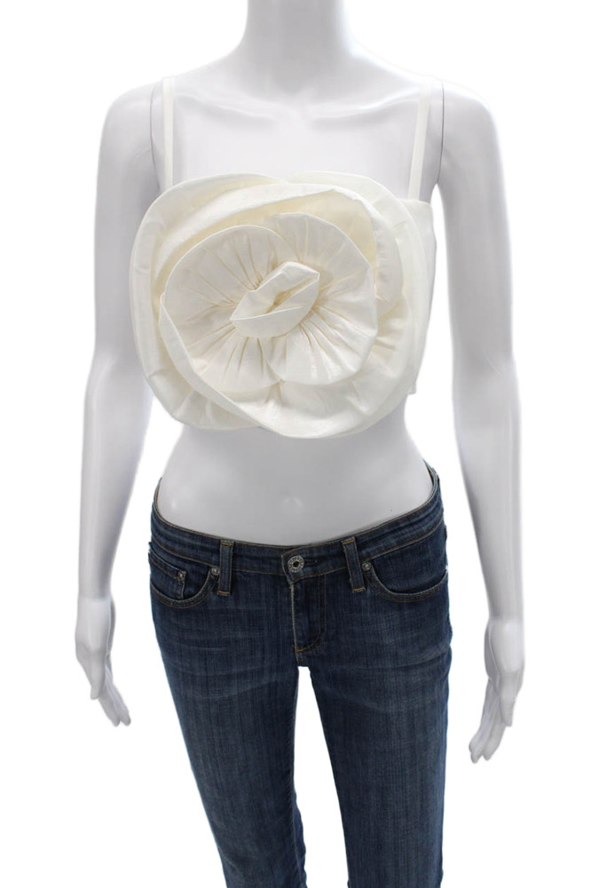 Show Me Your Mumu Womens Cropped Tank Sweetheart White Sleeveless Size SFree Shipping in US $100+ Orders | $6.95 Orders Below