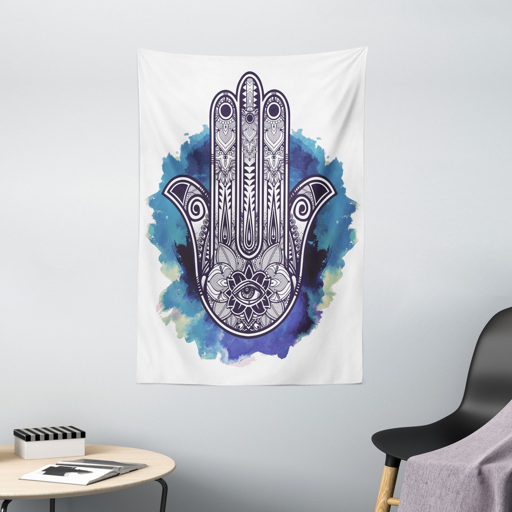 Hamsa Tapestry Mystic Eastern Symbol Art Print Wall Hanging Decor