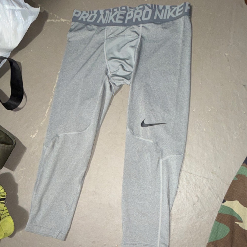 Nike Pro Dri-FIT Compression Athletic Pants Gray Men's Size S