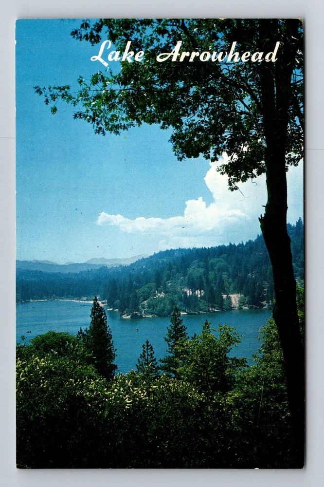 Lake Arrowhead, CA-California, Scenic Mountain Lake View Vintage c1961 Postcard