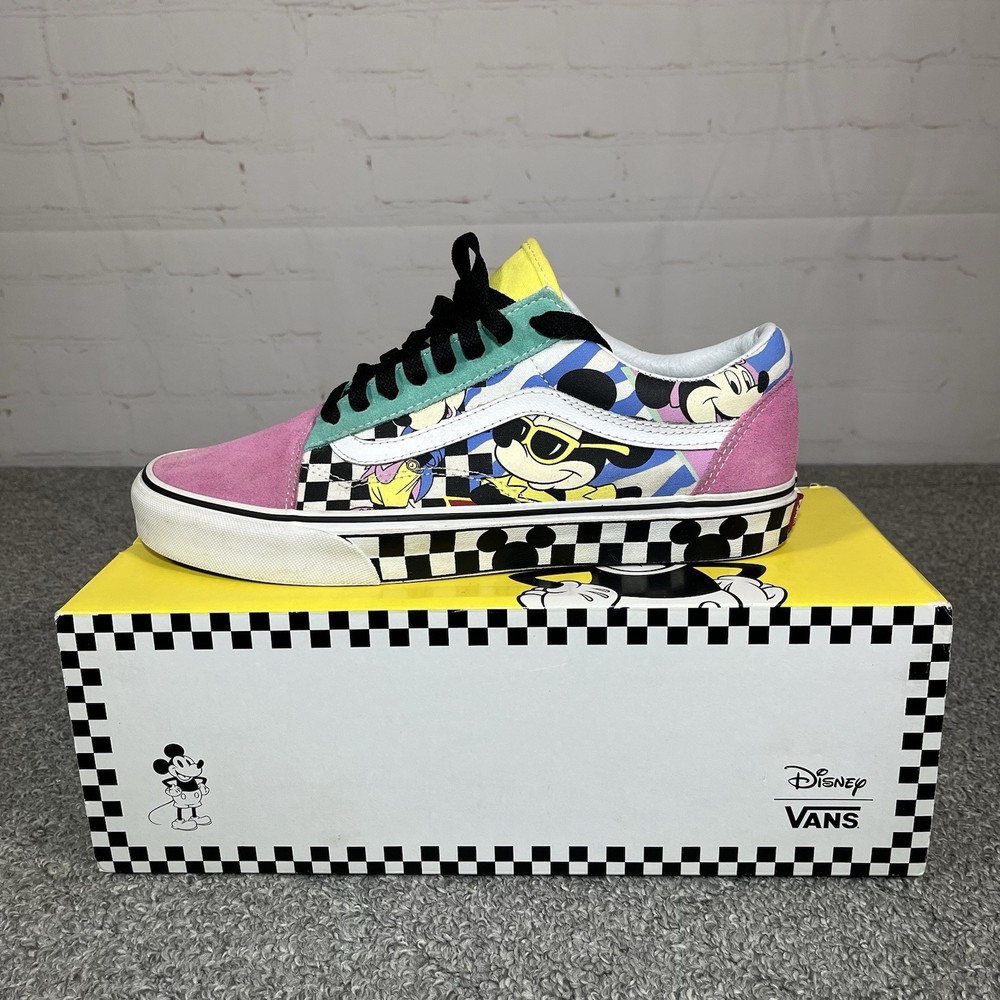 Disney Vans Old Skool x 80s Mickey Mouse Sneakers Mens 9.5 Womens 11 Skate SK8