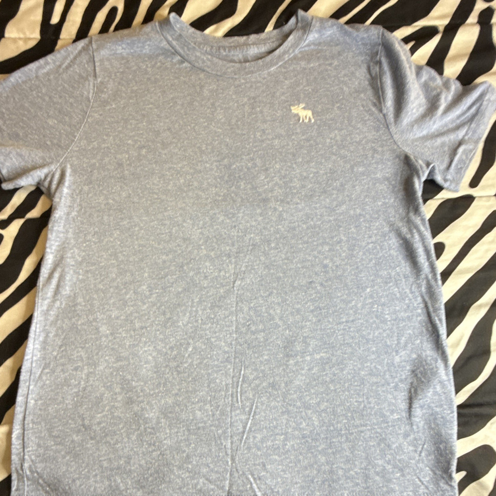 Abercrombie Kids Boys Blue Crew Neck Short Sleeve Logo T-Shirt Size 11/12