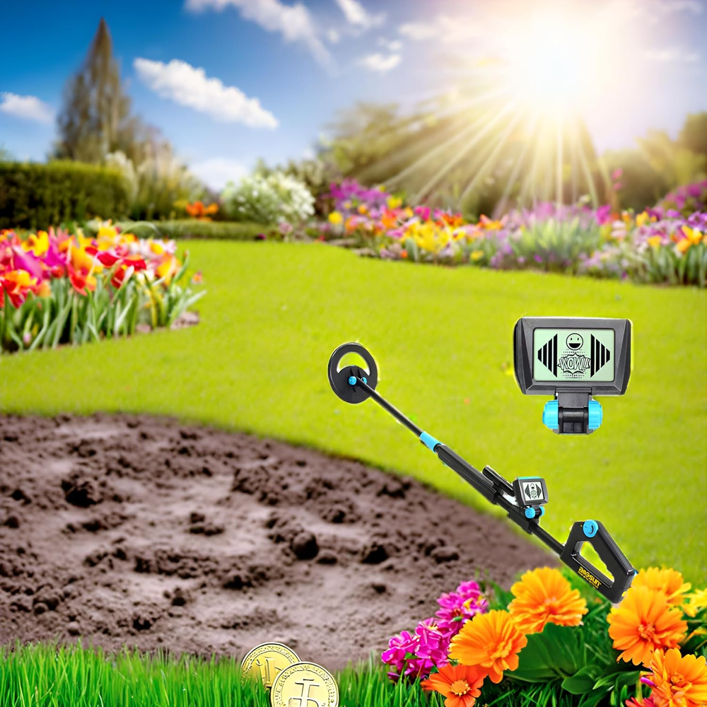 Waterproof Handheld Metal Detector Junior, 6 Inch Search Coil Adjustable 32''-40