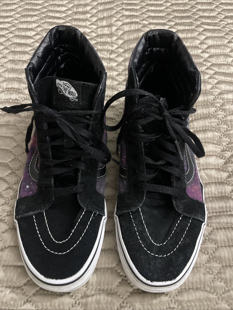 VANS of the Wall Hi Top Skate Shoes.  M9, W10.5 Space Galaxy Print.  Good Cond.