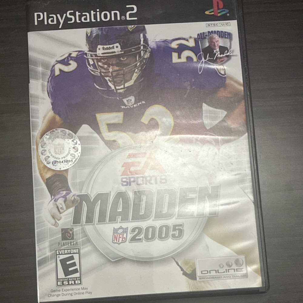 Madden NFL 2005 PS2 Sony PlayStation 2 CIB Complete Black Label Ray Lewis Tested